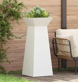 VidaXL Pilaar Plantenbak 2 pcs Wit 40 x 40 x 100 cm