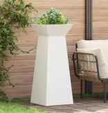 VidaXL Pilaar Plantenbak Wit 40 x 40 x 100 cm