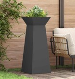 VidaXL Pilaar Plantenbak 2 pcs Zwart 40 x 40 x 100 cm