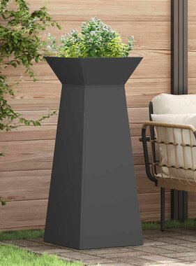 VidaXL Pilaar Plantenbak Zwart 40 x 40 x 100 cm