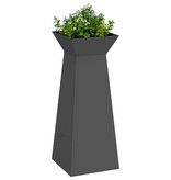 VidaXL Pilaar Plantenbak Zwart 40 x 40 x 100 cm