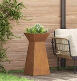 VidaXL Pilaar Plantenbak 2 pcs Zilver 35 x 35 x 73 cm