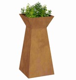 VidaXL Pilaar Plantenbak 2 pcs Zilver 35 x 35 x 73 cm