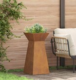 VidaXL Pilaar Plantenbak Zilver 35 x 35 x 73 cm