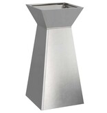 VidaXL Pilaar Plantenbak 2 pcs Zilver 35 x 35 x 73 cm