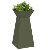 VidaXL Pilaar Plantenbak 2 pcs Olijfgroen 35 x 35 x 73 cm
