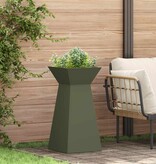 VidaXL Pilaar Plantenbak Olijfgroen 35 x 35 x 73 cm