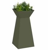 VidaXL Pilaar Plantenbak Olijfgroen 35 x 35 x 73 cm