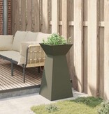 VidaXL Pilaar Plantenbak Olijfgroen 35 x 35 x 73 cm