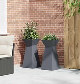VidaXL Pilaar Plantenbak 2 pcs Antraciet 35 x 35 x 73 cm