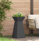 VidaXL Pilaar Plantenbak 2 pcs Zwart 35 x 35 x 73 cm