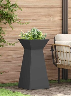 VidaXL Pilaar Plantenbak Zwart 35 x 35 x 73 cm