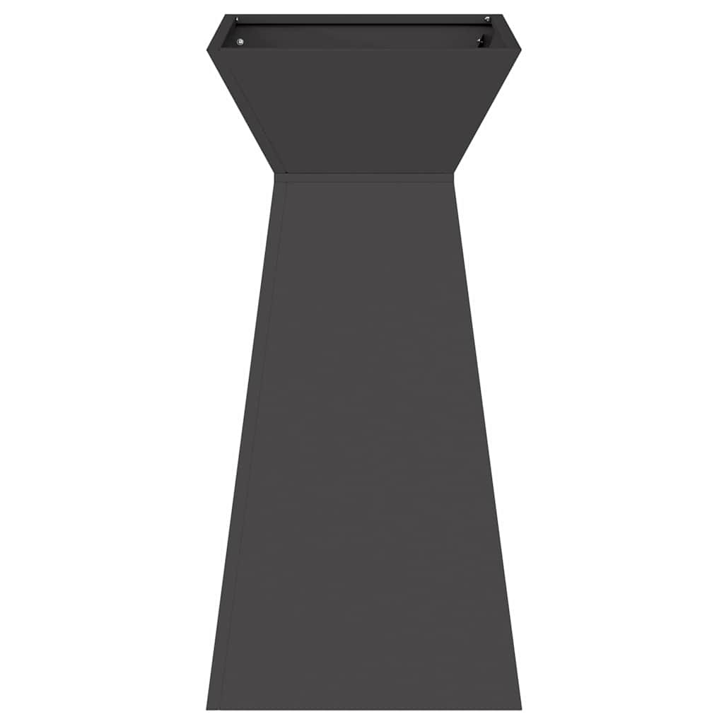 VidaXL Pilaar Plantenbak Zwart 35 x 35 x 73 cm