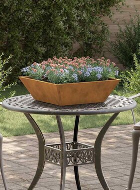 VidaXL Tuin Bloempot 5 pcs Roestig 50 x 50 x 15 cm Cortenstaal