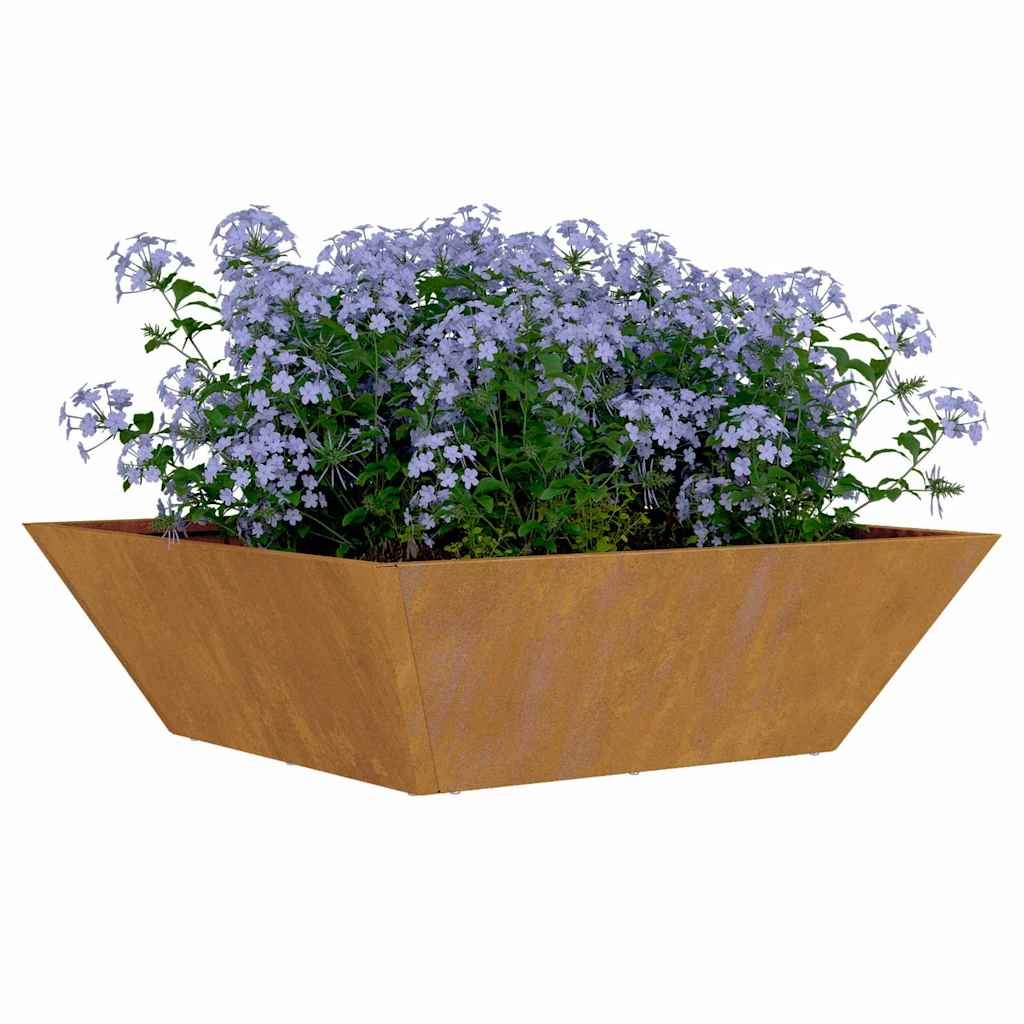 VidaXL Tuin Bloempot 5 pcs Roestig 50 x 50 x 15 cm Cortenstaal