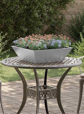 VidaXL Tuin Bloempot 5 pcs Zilver 50 x 50 x 15 cm Gegalvaniseerd staal