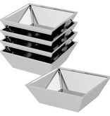 VidaXL Tuin Bloempot 5 pcs Zilver 50 x 50 x 15 cm Gegalvaniseerd staal