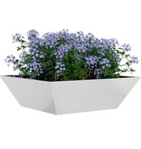 VidaXL Tuin Bloempot 5 pcs Zilver 50 x 50 x 15 cm Gegalvaniseerd staal