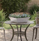 VidaXL Tuin Bloempot 5 pcs Zilver 50 x 50 x 15 cm Roestvrij staal