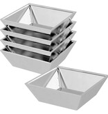 VidaXL Tuin Bloempot 5 pcs Zilver 50 x 50 x 15 cm Roestvrij staal
