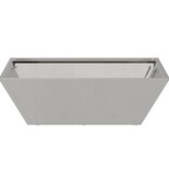 VidaXL Tuin Bloempot Zilver 50 x 50 x 15 cm Roestvrij staal