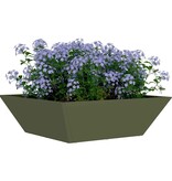 VidaXL Tuin Bloempot 5 pcs Olijf Groen 50 x 50 x 15 cm