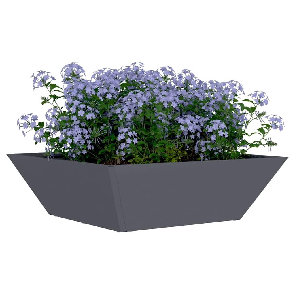 VidaXL Tuin Bloempot 5 pcs Antraciet 50 x 50 x 15 cm Koudgewalst staal