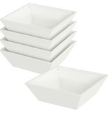 VidaXL Tuin Bloempot 5 pcs Wit 50 x 50 x 15 cm Koudgewalst staal