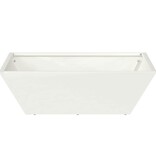 VidaXL Tuin Bloempot Wit 50 x 50 x 15 cm Koudgewalst staal