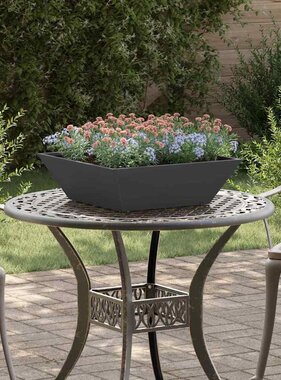 VidaXL Tuin Bloempot 5 pcs Zwart 50 x 50 x 15 cm Koudgewalst staal