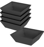 VidaXL Tuin Bloempot 5 pcs Zwart 50 x 50 x 15 cm Koudgewalst staal