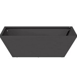 VidaXL Tuin Bloempot Zwart 50 x 50 x 15 cm Koudgewalst staal