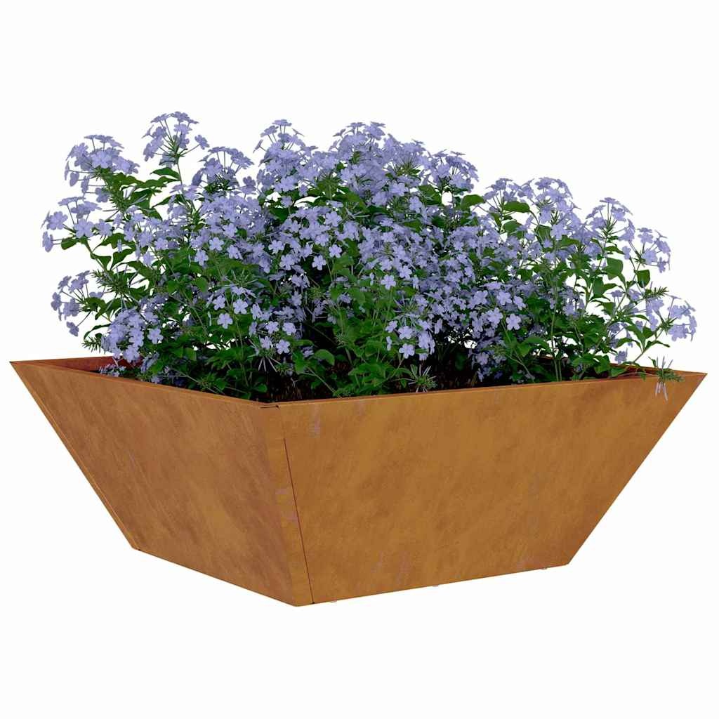 VidaXL Tuin Bloempot 5 pcs Roestig 40 x 40 x 15 cm Cortenstaal