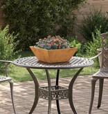 VidaXL Tuin Bloempot Roestig 40 x 40 x 15 cm Cortenstaal