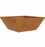 VidaXL Tuin Bloempot Roestig 40 x 40 x 15 cm Cortenstaal