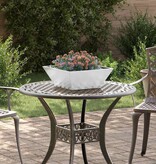 VidaXL Tuin Bloempot Zilver 40 x 40 x 15 cm Gegalvaniseerd staal