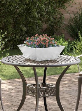 VidaXL Tuin Bloempot Zilver 40 x 40 x 15 cm Gegalvaniseerd staal