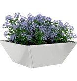 VidaXL Tuin Bloempot Zilver 40 x 40 x 15 cm Gegalvaniseerd staal