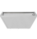 VidaXL Tuin Bloempot Zilver 40 x 40 x 15 cm Gegalvaniseerd staal