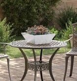 VidaXL Tuin Bloempot 5 pcs Zilver 40 x 40 x 15 cm Roestvrij staal