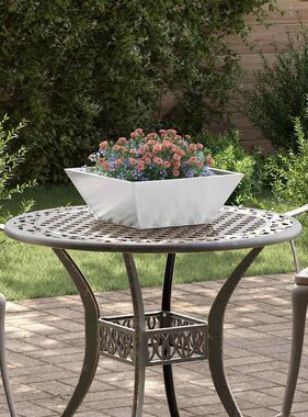 VidaXL Tuin Bloempot 5 pcs Zilver 40 x 40 x 15 cm Roestvrij staal