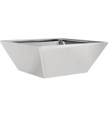 VidaXL Tuin Bloempot Zilver 40 x 40 x 15 cm Roestvrij staal