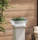 VidaXL Tuin Bloempot Zilver 40 x 40 x 15 cm Roestvrij staal