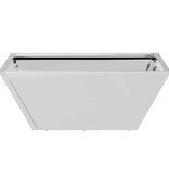 VidaXL Tuin Bloempot Zilver 40 x 40 x 15 cm Roestvrij staal