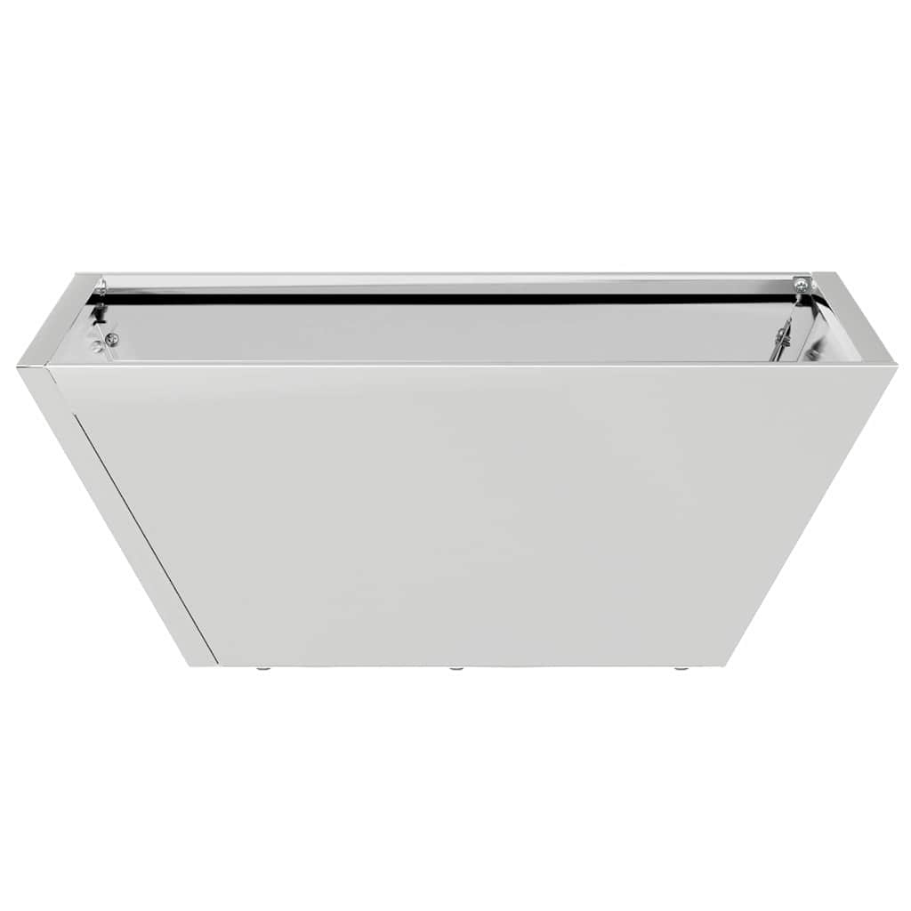 VidaXL Tuin Bloempot Zilver 40 x 40 x 15 cm Roestvrij staal