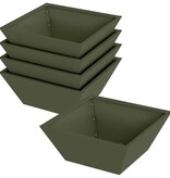 VidaXL Tuin Bloempot 5 pcs Olijf Groen 40 x 40 x 15 cm