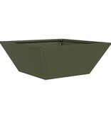 VidaXL Tuin Bloempot Olijf Groen 40 x 40 x 15 cm Koudgewalst staal