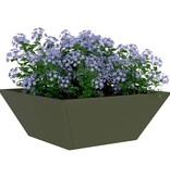 VidaXL Tuin Bloempot Olijf Groen 40 x 40 x 15 cm Koudgewalst staal