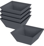 VidaXL Tuin Bloempot 5 pcs Antraciet 40 x 40 x 15 cm Koudgewalst staal