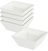 VidaXL Tuin Bloempot 5 pcs Wit 40 x 40 x 15 cm Koudgewalst staal